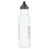 Schroefwaterflesje Axel in levensroze glazuur Waterfles (Rechts)