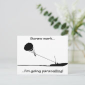 Schroefwerk... gaan parasailen briefkaart (Staand voorkant)