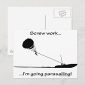 Schroefwerk... gaan parasailen briefkaart (Voorkant / Achterkant)