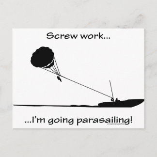 Schroefwerk... gaan parasailen briefkaart