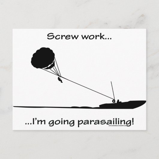 Schroefwerk... gaan parasailen briefkaart (Voorkant)
