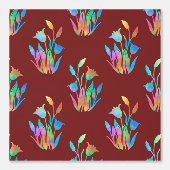 Schroeiende bloemknobbels behang (Voorkant)