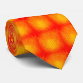 "Schroeiende hete zomerzon" Sinaasappel en gele Ma Stropdas (Opgerold)