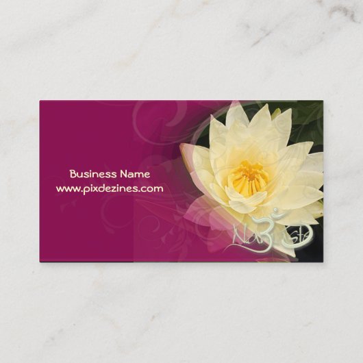 Schroemwaterlelly, om Visitekaartje (Achterkant)