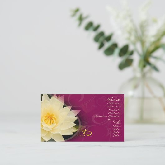 Schroemwaterlelly, om Visitekaartje (Staand voorkant)