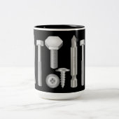 Schroeven boor Bit Mechanic Carpenter Dad Coffee M Tweekleurige Koffiemok (Center)