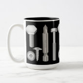 Schroeven boor Bit Mechanic Carpenter Dad Coffee M Tweekleurige Koffiemok (Links)