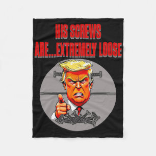 Schroeven Los Trump Humor Woordsalade Leugens Nege Fleece Deken