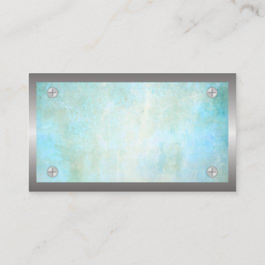 Schroeven metalen rand |  achtergrond visitekaartje (Achterkant)