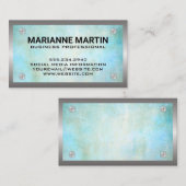 Schroeven metalen rand |  achtergrond visitekaartje (Voorkant / Achterkant)