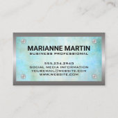 Schroeven metalen rand |  achtergrond visitekaartje (Voorkant)