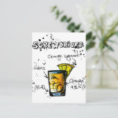 schroevendraaier Cocktail Recipe Briefkaart (Staand voorkant)