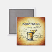 schroevendraaier Cocktail Recipe Gold Bar Magneet (Voorkant / Achterkant)