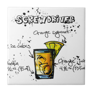 schroevendraaier Cocktail Recipe Tegeltje