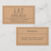 Schroevendraaier Draadsnijder Steeksleutel Handyma Visitekaartje (Voorkant / Achterkant)