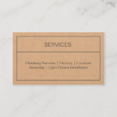 Schroevendraaier Draadsnijder Steeksleutel Handyma Visitekaartje (Achterkant)