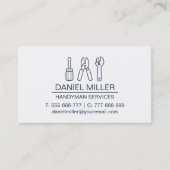 Schroevendraaier Draadsnijder Steeksleutel Omtrek Visitekaartje (Voorkant)