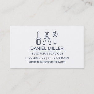 Schroevendraaier Draadsnijder Steeksleutel Omtrek  Visitekaartje