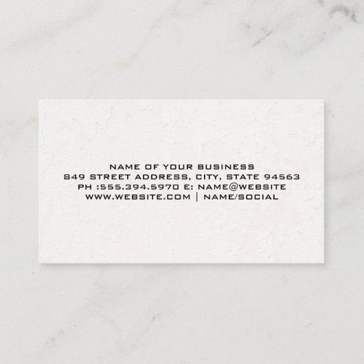 Schroevendraaier en moersleutel | rode auto visitekaartje (Achterkant)