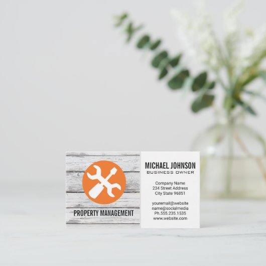 schroevendraaier | Hout Visitekaartje (Staand voorkant)