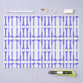 schroevendraaier met blauw Hammer WFrench Tissuepapier (Craft)