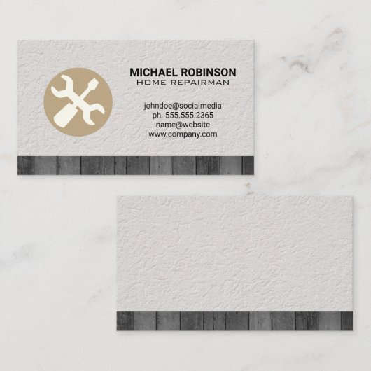 schroevendraaier | Muur- en woudhout Visitekaartje (Voorkant / Achterkant)