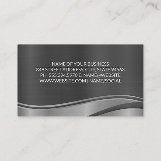 Schroevendraaier | Sleutel | Metalen Visitekaartje (Achterkant)