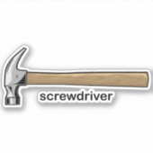 schroevendraaier sticker (Voorkant)