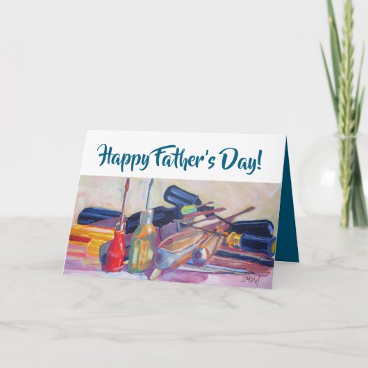 Schroevendraaier Toolbox Happy Vaderdag Kaart (Voorkant)
