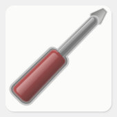 schroevendraaier vierkante sticker (Voorkant)