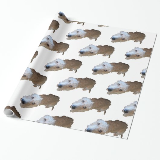 Schroffig dog-opvulpapier cadeaupapier (Uitgerold)