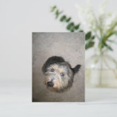 Schroffige schattige hond briefkaart (Staand voorkant)