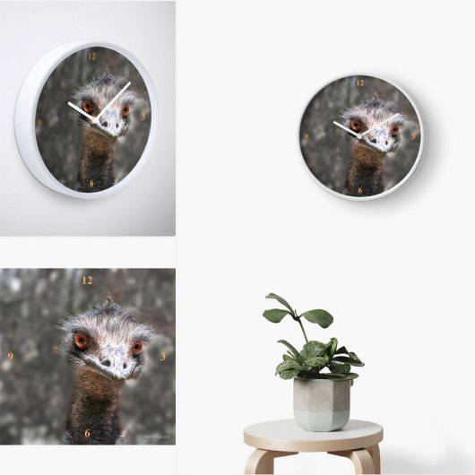 Schroffy Ole Bird, Emu. Vierkante Klok