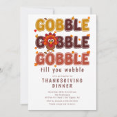 Schrok- en wankele Thanksgiving Kaart (Voorkant)