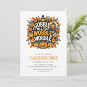 Schrok tot je wiebelende Thanksgiving Kaart (Staand voorkant)