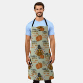 Schrok tot je wiebelt aangepaste Thanksgiving Schort (Gedragen)