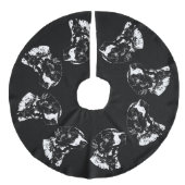 Schrokken van de stier van de kerstboom van de sti imitatie linnen kerstboom kleed (Voorkant)