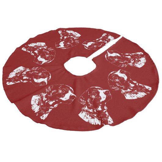 Schrokken van de stier van de kerstboom van de sti imitatie linnen kerstboom kleed (Gekanteld)