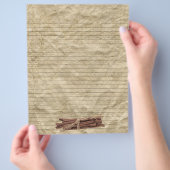 Schrokken van kaneel, geplet papier met gelinkte o flyer (Hand)