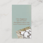 Schrokkenthee met teapentrekker, oude kaart visitekaartje (Achterkant)