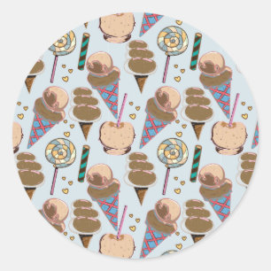 Schroompatroon   Lolbuispatroon   lolly 25 Ronde Sticker