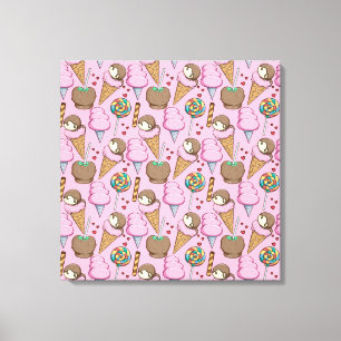 Schroompatroon Lolbuispatroon lolly 26 Canvas Afdruk