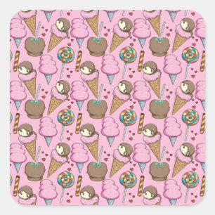 Schroompatroon Lolbuispatroon lolly 26 Vierkante Sticker