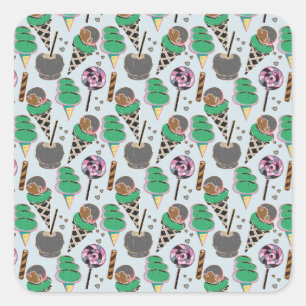 Schroompatroon Lolbuispatroon lolly 30 Vierkante Sticker