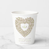 Schroomtulpen met bruine-inktvlek papieren bekers (Achterkant)