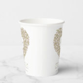 Schroomtulpen met bruine-inktvlek papieren bekers (Rechts)