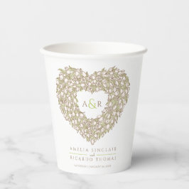 Schroomtulpen met bruine-inktvlek papieren bekers