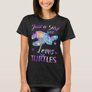 Schroop Waterverf Zee oceaan alleen maar een meisj T-shirt