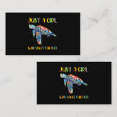 Schroop Waterverf Zee oceaan alleen maar een meisj Visitekaartje (Voorkant / Achterkant)