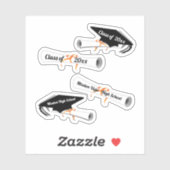 Schroot Boek Afstudeerder Pet Diploma Afstuderen Sticker (Vel)